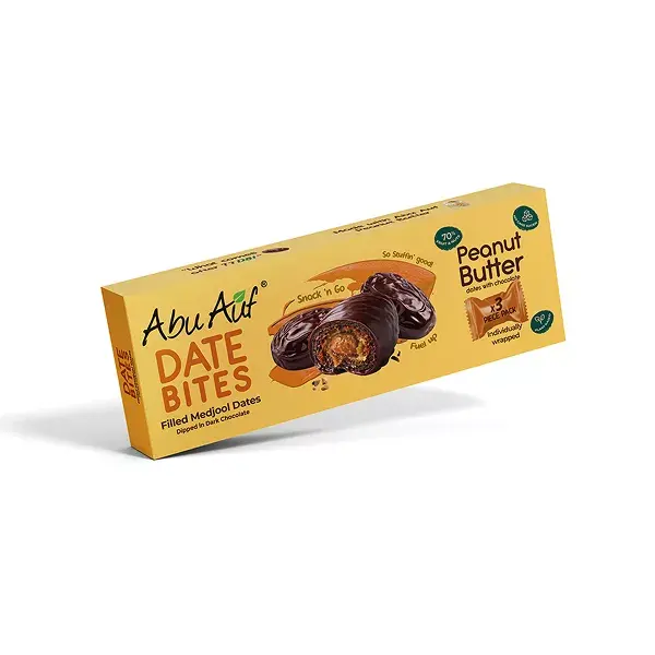 Medjool dates coated chocolate filled peanut butter  - 3 Pieces