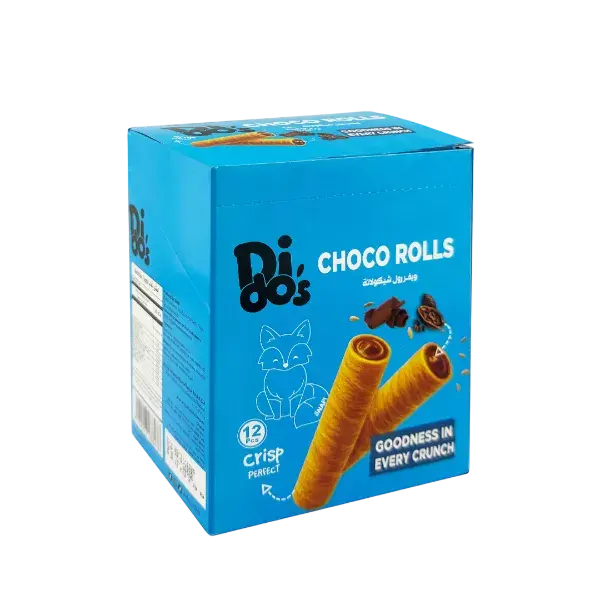 Waffer Rolls Chocolate - 12 Pieces